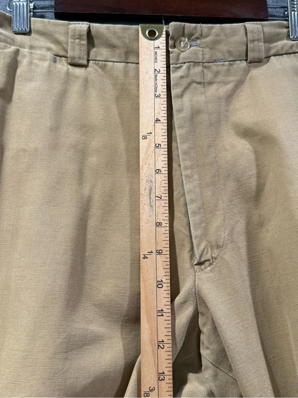 Bills Khakis Mens 32 Khaki Pleated Front Straight Leg Canvas Pants